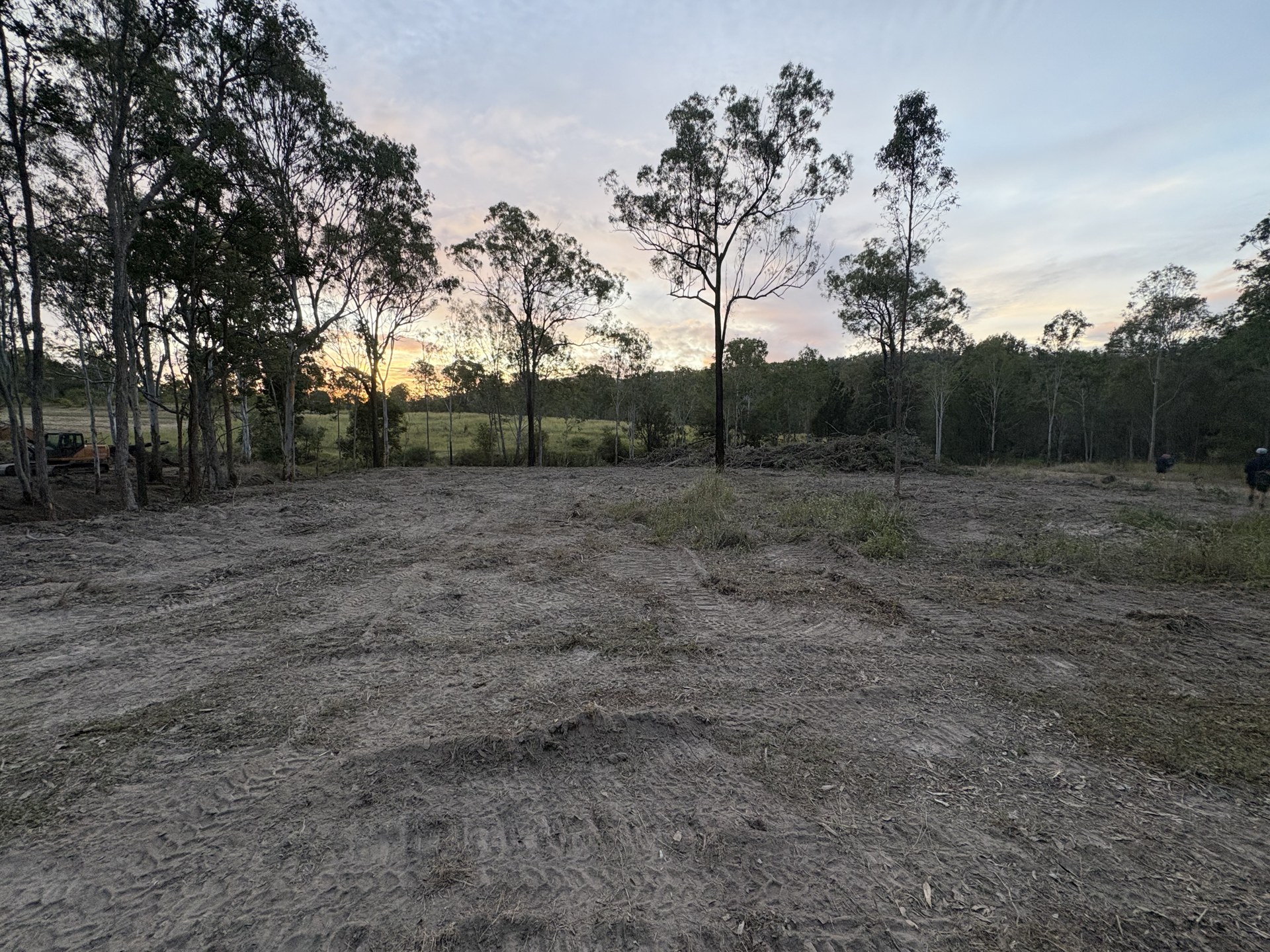 Open usable country after clearing and stick raking at Woolooga QLD