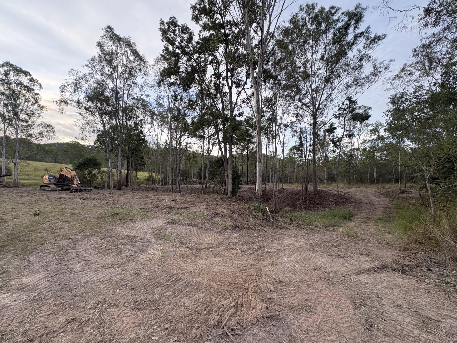Cleared and raked ground after land clearing at Woolooga QLD